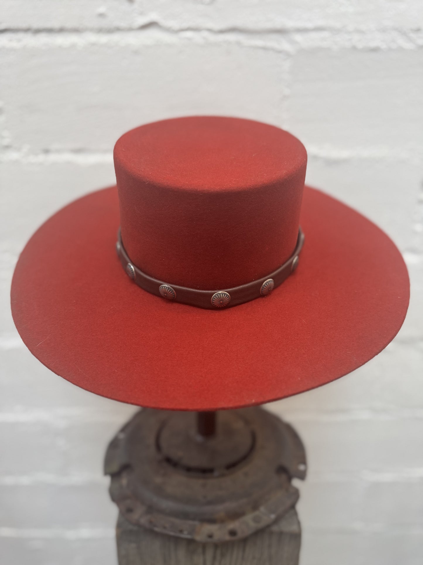 Dark Brown Flower Burst Hat Band - Peyote Bird