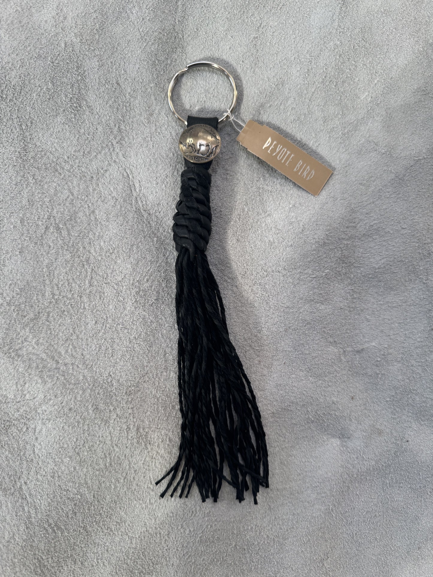 Black Buffalo Coin Key Chain - Peyote Bird