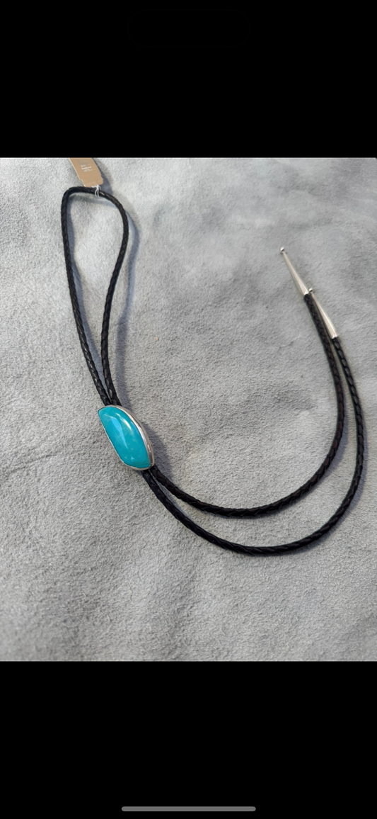 Peyote Bird Bolo Tie Turquoise