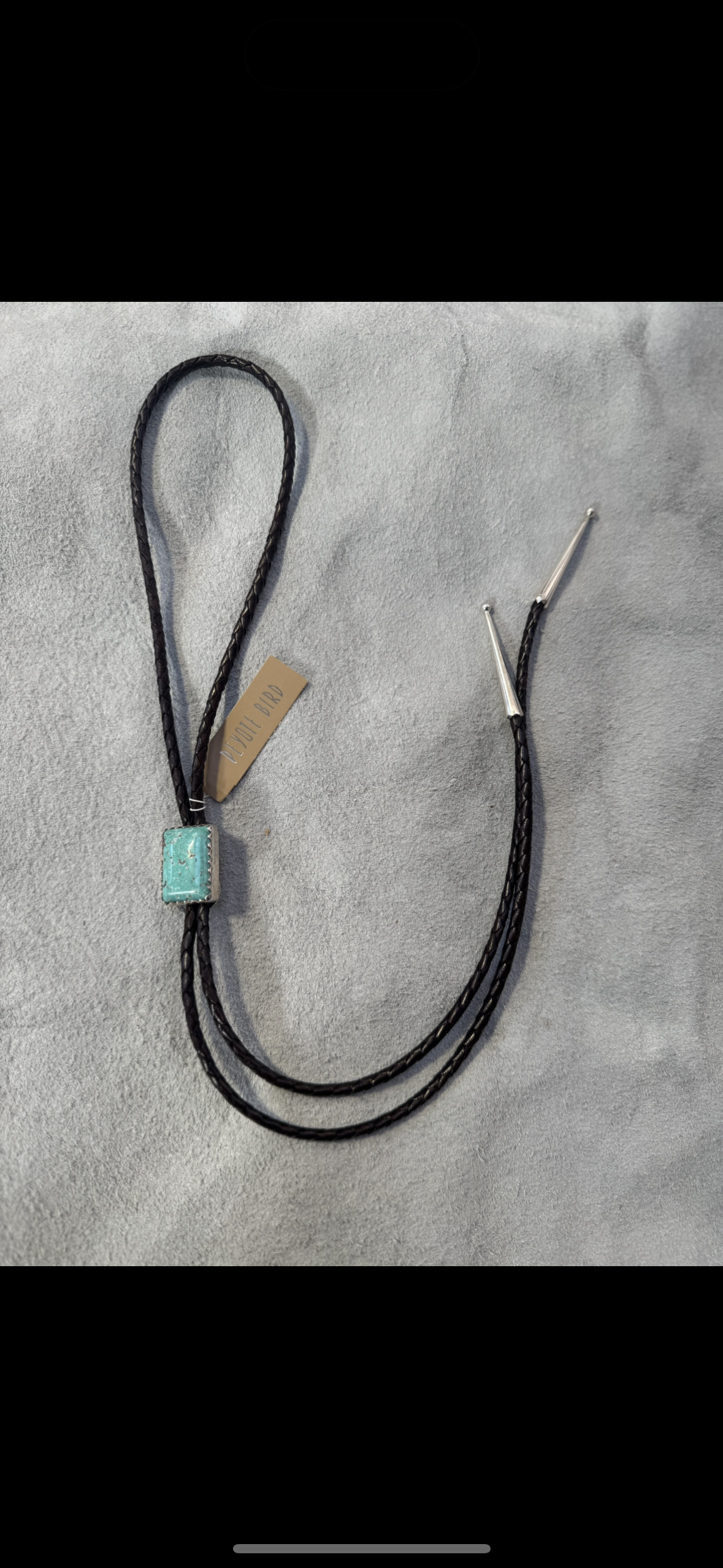 Peyote Bird Bolo Tie Turquoise