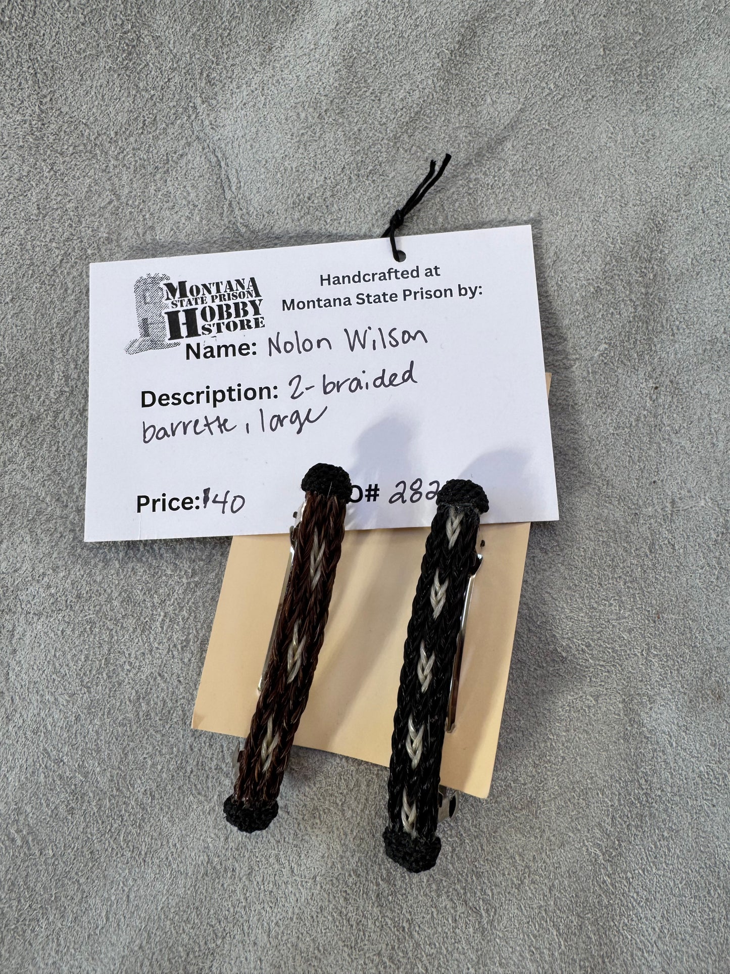 MSP Black & Brown 2-Braided Barrette by Nolon Wilson