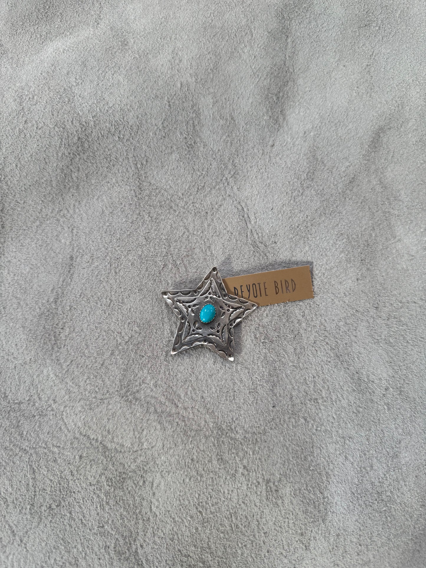 NOMAD SILVER TURQUOISE STAR PIN