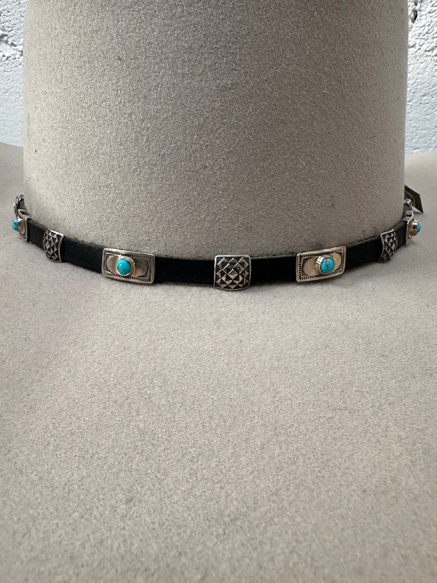 Leather & Turquoise Rick Montano Hatband