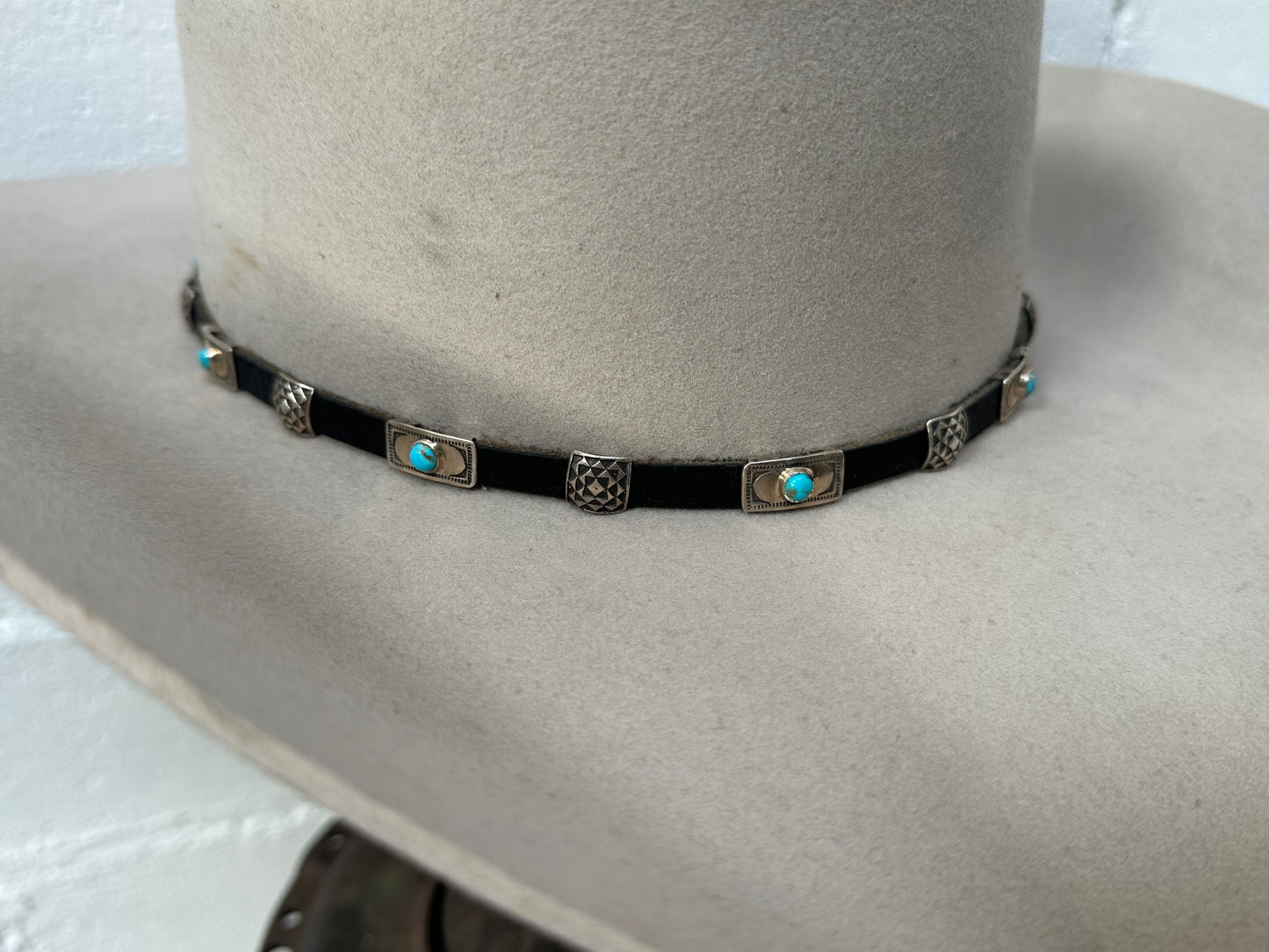 Leather & Turquoise Rick Montano Hatband