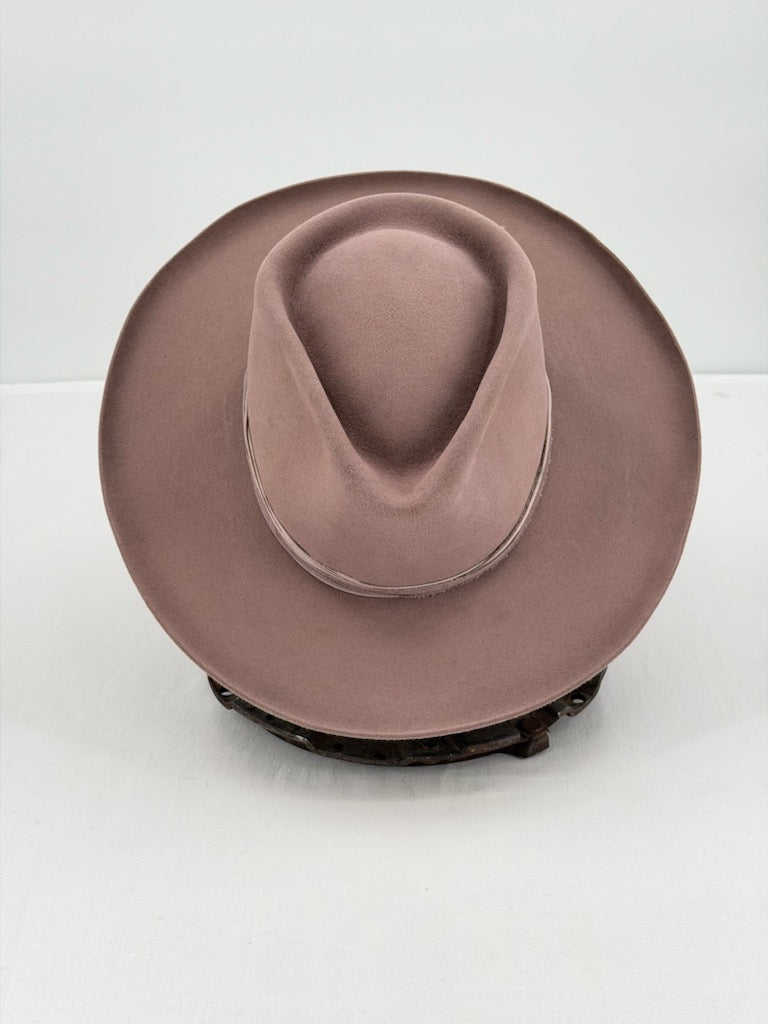 Dusty Rose Oval Rabbit Hat - 7 1/8