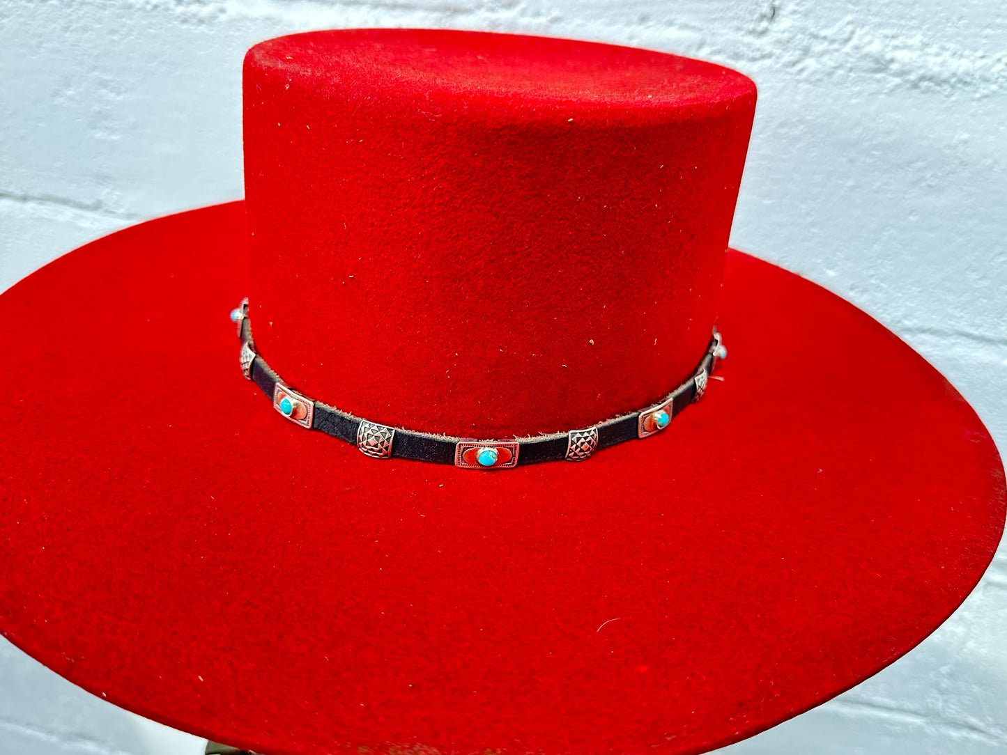 Leather & Turquoise Rick Montano Hatband