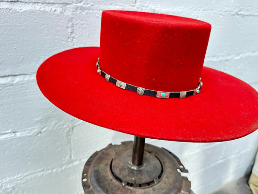 Leather & Turquoise Rick Montano Hatband