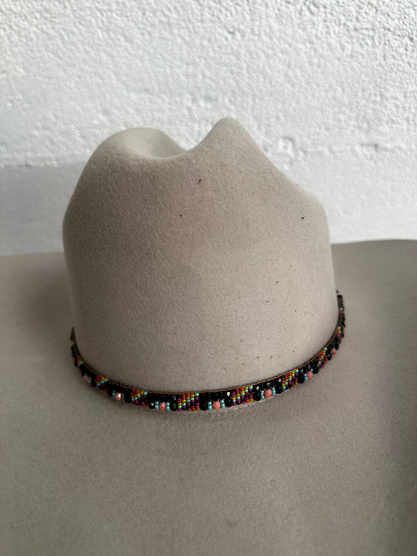 Peyote Bird Pink Feather Hat Band