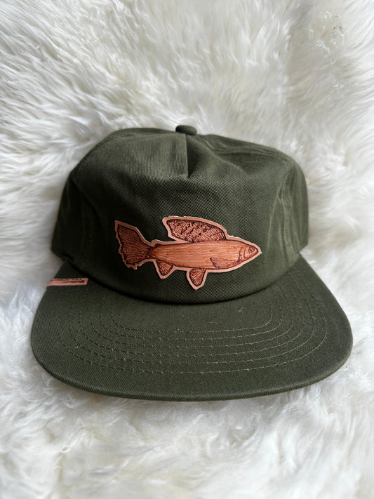 Steph Kasun Art Green Fish Hat