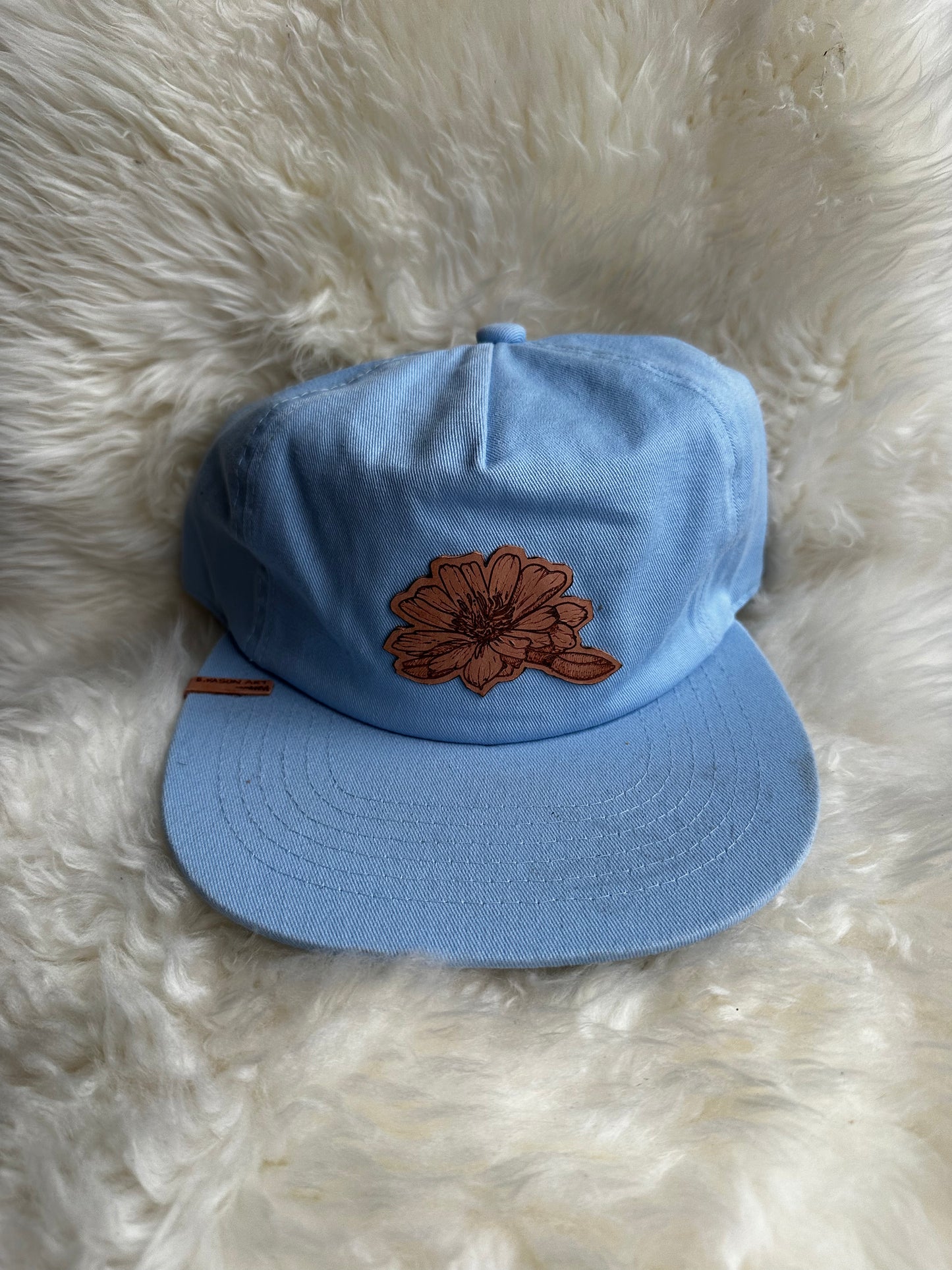 Steph Kasun Art Baby Blue Flower Hat