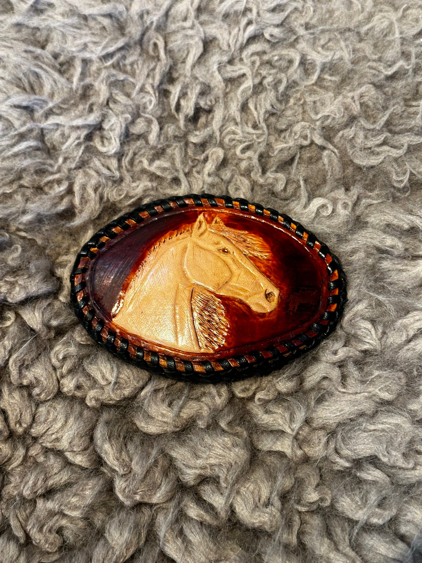 MSP Belt Buckle by Casey Carlos - Horse