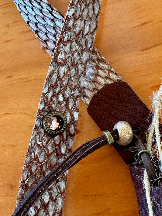 Bridger Leather Salmon with Swarovski