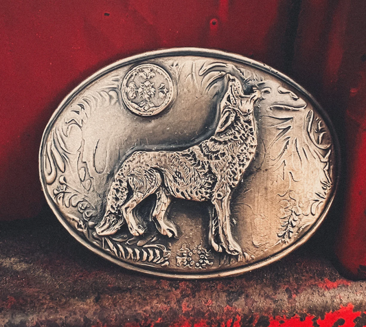 Coyote Waterhorse Bronze Buckle