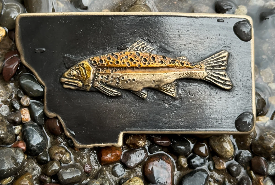 Trout Waterhorse Bronze Buckle